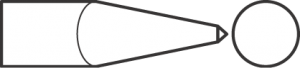 Пика для пневматического инструмента, цилиндрический хвостовик с овальным фланцем 18191001