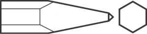 Пика для пневматического инструмента, хвостовик шестигранный 18193001