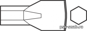 Зубило для пневматического инструмента, хвостовик шестигранный 18193002